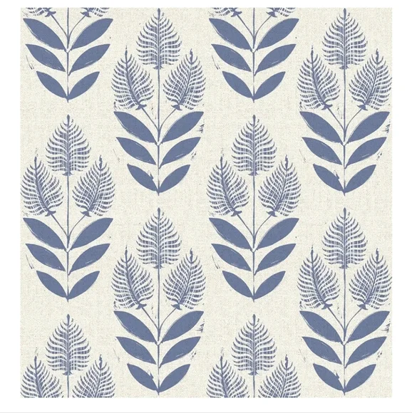 Blue Leaf Pattern Wall Art - Picture 1 of 8